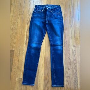 7 for all Mankind Women's Blue Jeans skinny sz 25